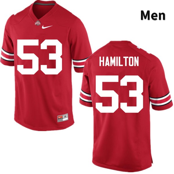 Ohio State Buckeyes Davon Hamilton Men's #53 Red Game Stitched College Football Jersey